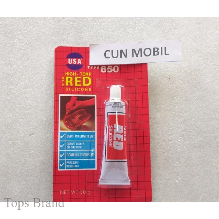 

Topsbrand Lem Silicone Red Super type 650 High Temp net 30 gr