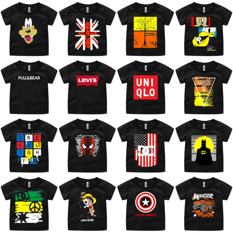 PROMO...!!!BAJU ANAK//KAOS ANAK//PAKAIAN ANAK//KAOS KARAKTER//SUPERHERO//KARTUN//REALPICT//TERLARIS//TERMURAH//USIA 1-9 TAHUN//TERLUCU//HITAM DISTRO