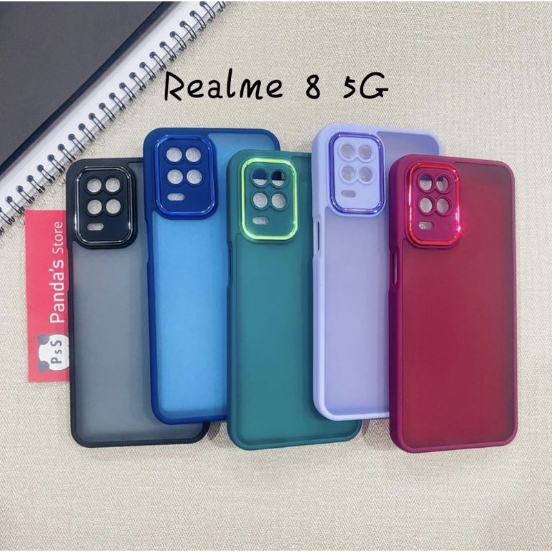 Case Realme 8 5G Metal Chrome Softcase Dove Premium Luxury PSS