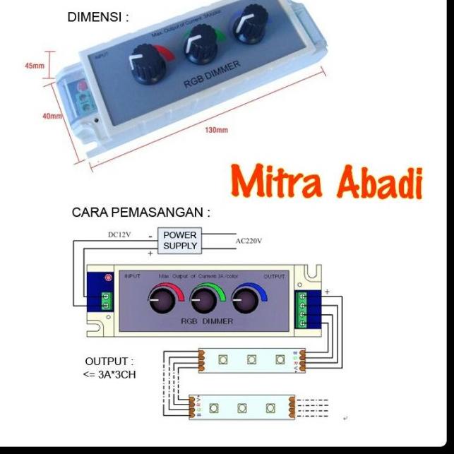 Dimmer DC 12-24V RGB