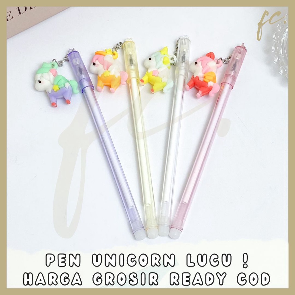 

Pen / Pulpen Gel Tinta Hitam Gantungan Kuda Little Pony Unicorn Poni Pink Sayap Cute 7012 Pastel Lucu Souvenir Grosir Ready COD