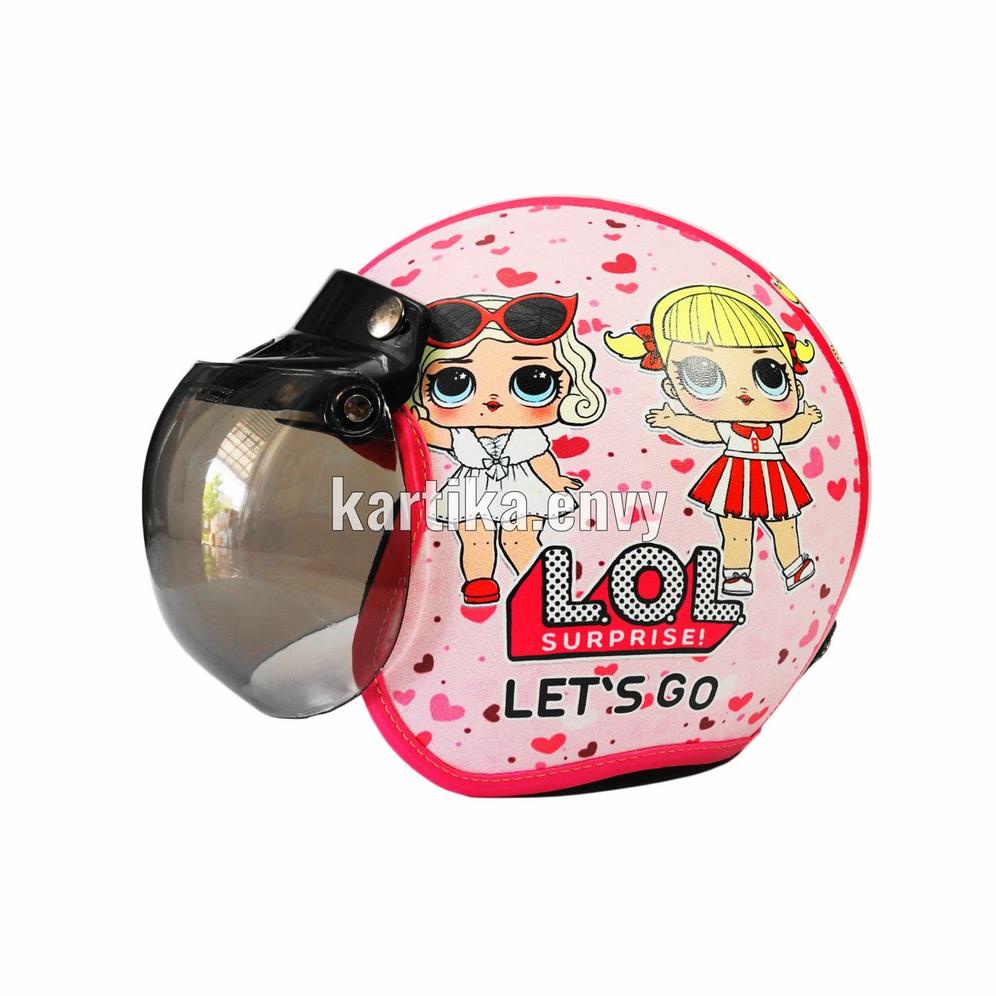 PRODUK- HELM ANAK CEWEK MODEL BOGO KARAKTER LOL SURPRISE .