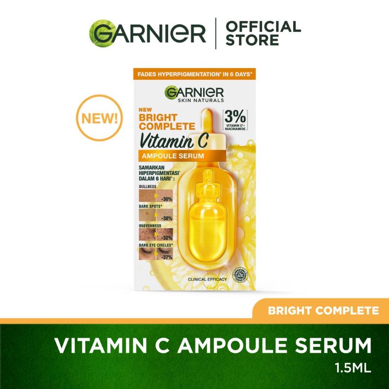 GARNIER Bright Complete Serum Ampoule Serum Vitamin C 1.5ml | garnier ampoul serum