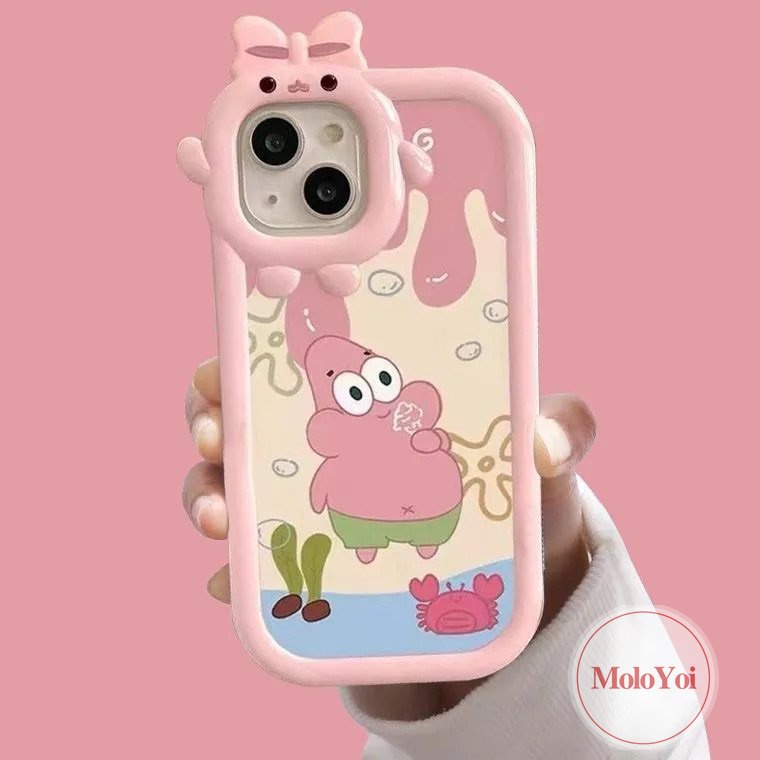 Soft Case Motif SpongeBob 3D Untuk iPhone 11 12 13 14 Pro MAX XR 6 6s 7 8 14 Plus X XS MAX SE 2020