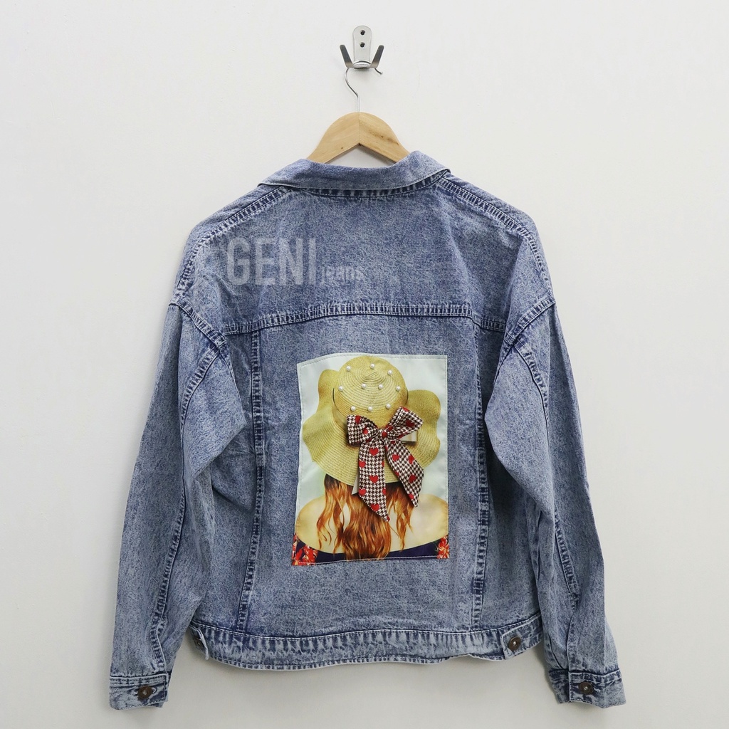 Oversize seren jacket jeans wanita by Genijeans