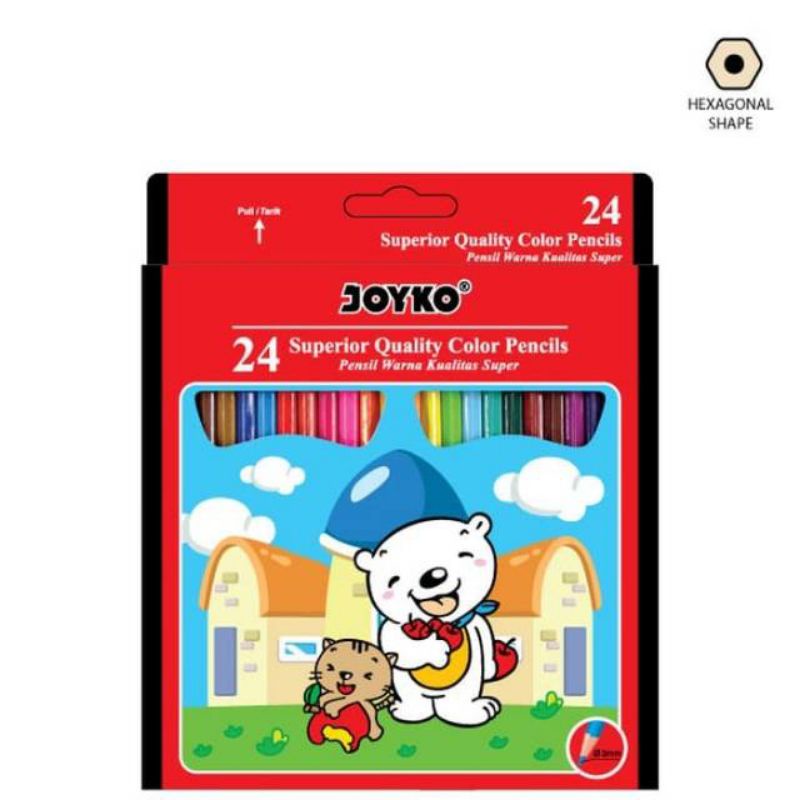 PENSIL WARNA 24 PANJANG COLOR PENCIL JOYKO
