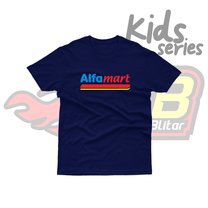 Baju Kaos Distro Anak Alfamart Katun COmbes 1-12 Tahun