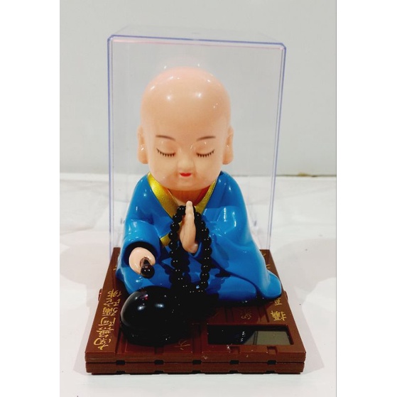 Pajangan Biksu Solar / Patung Biksu Goyang / Miniature Monk