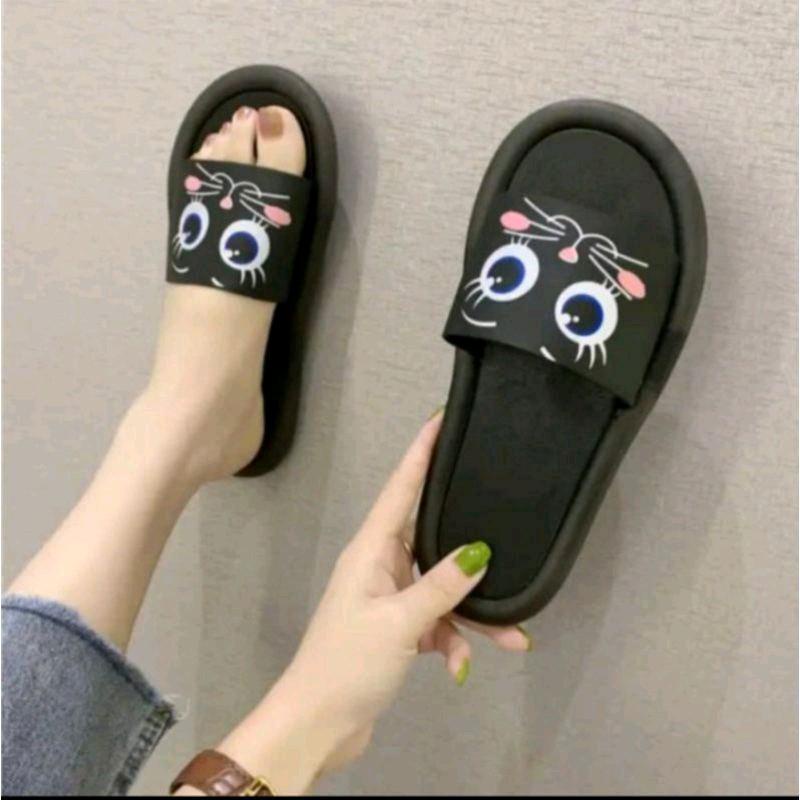 SANDAL SLOP WANITA DEWASA MATA KUCING