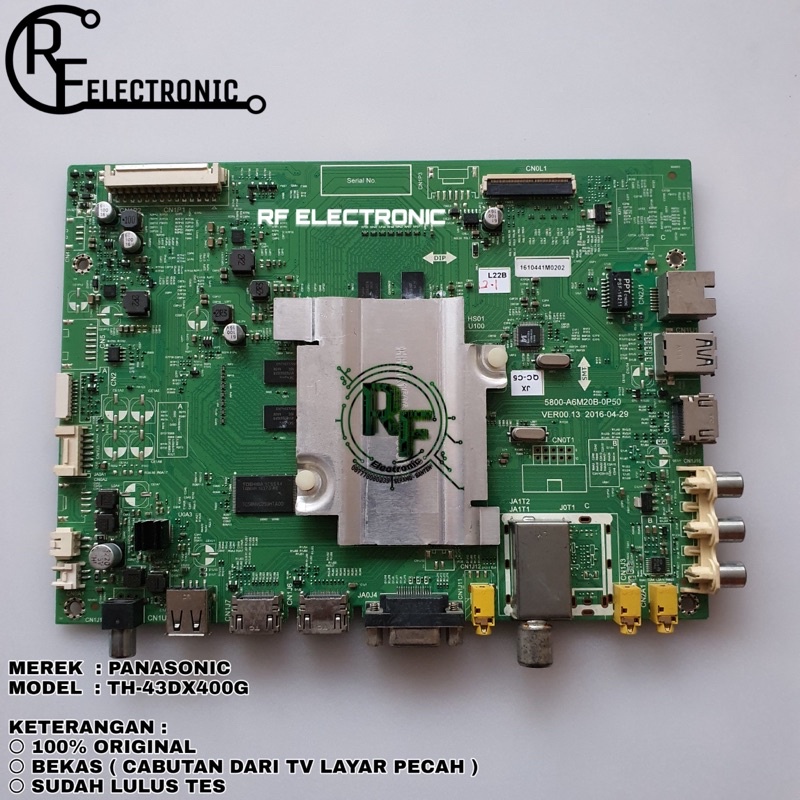 MB MOBO MAINBOARD MESIN TV LED PANASONIC TH-43DX400G TH 43DX400 G