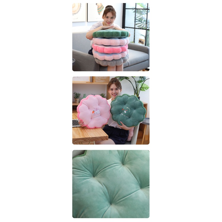 Bantal Duduk Bantalan Kursi Lantai Sandaran Empuk Nyaman Dekorasi Bundar Ukuran Besar 45 x 45 cm Model Karakter Kartun Lucu Chair Cushion Pillow