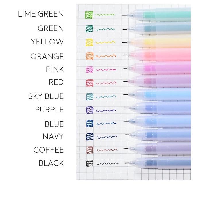 

す Mira Plus Needle Point Gel Pen / Pulpen warna / Color pen / Pulpen Warna Warni ⌅