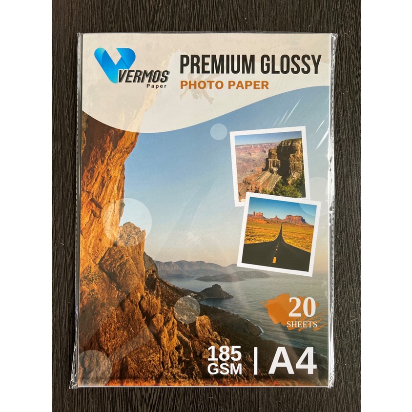 Kertas Foto Vermos Glossy Photo Paper A4 120 / 185 / 210 / 230 / 265 gsm