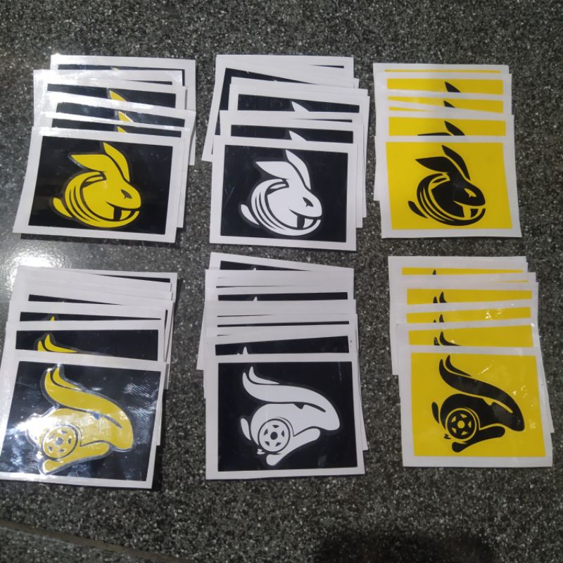 Sticker Rabbit &amp; Wheels Logo Sticker Rabbit &amp; Wheels Font