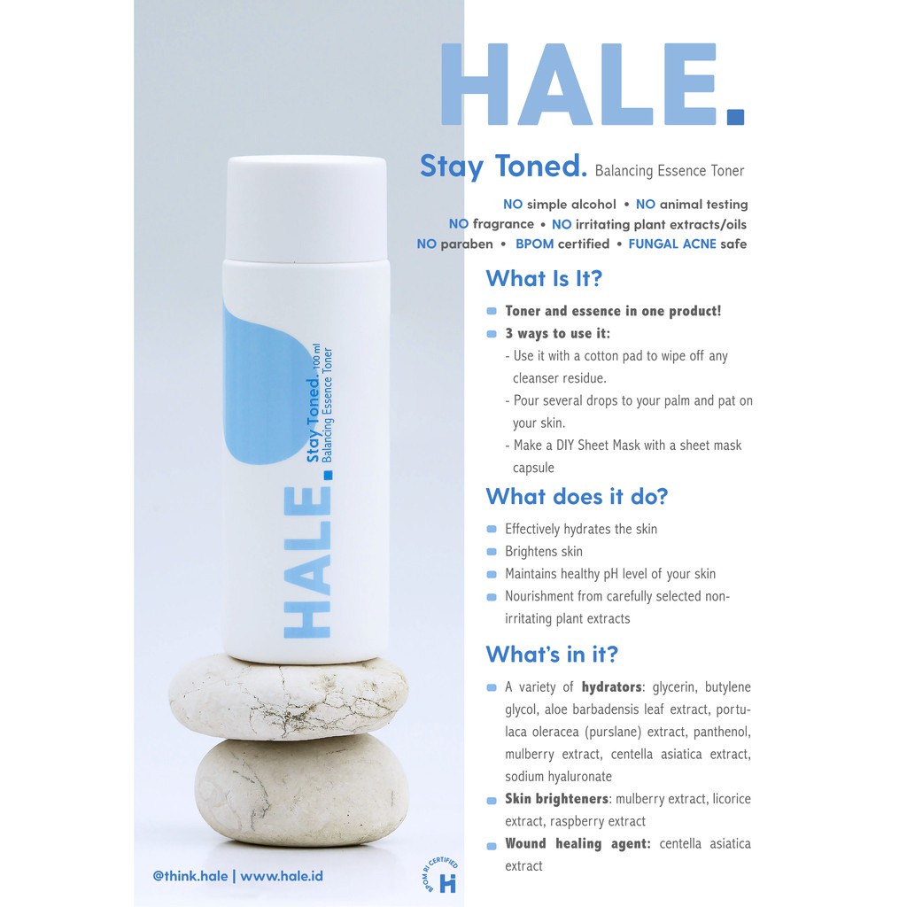 HALE STAY TONED BALANCING ESSENCE TONER 100ML