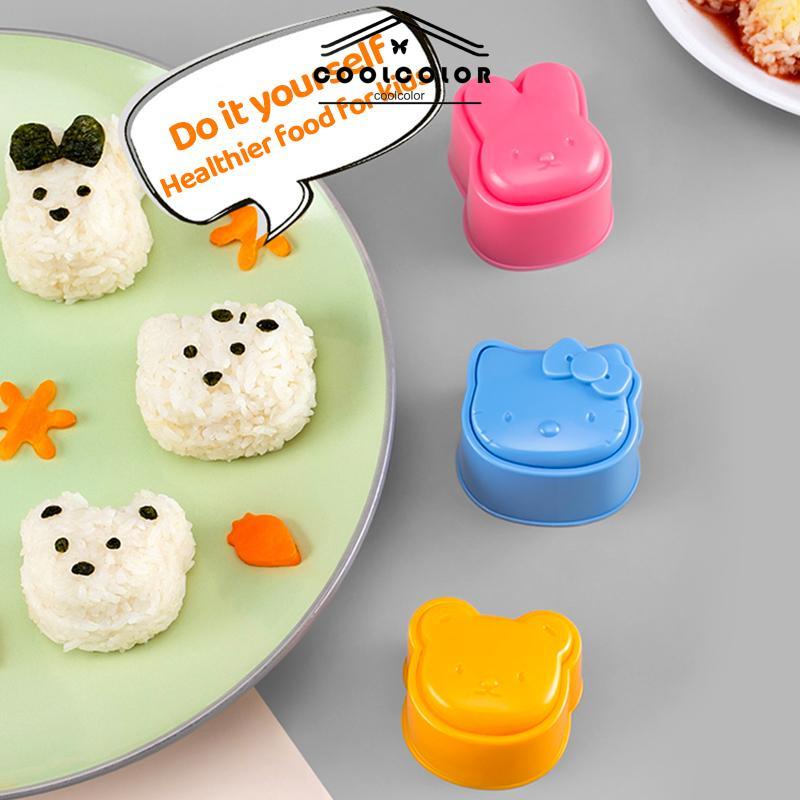 COD❤️Cetakan Nasi Bola Rice Mold Cetakan Nasi Dengan 3 Motif Lucu Bola Shake- cl