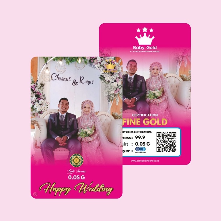 Souvenir Emas Custom Baby Gold Bebas Desain Baby Gram Logam Mulia 24 Karat