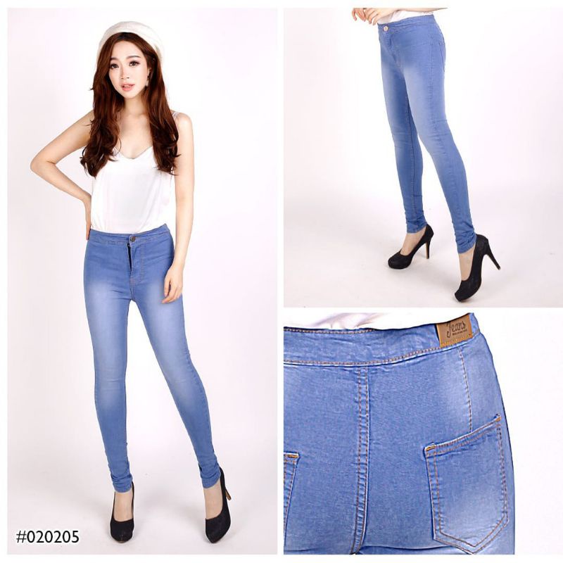 CELANA JEANS HW CELANA PANJANG WANITA (HW POLOS)