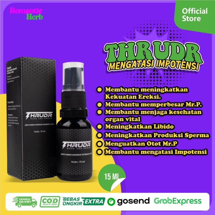Thrudr BPOM Tahan Lama Ereksi Ampuh Pria Pemanjang Penambah Otot