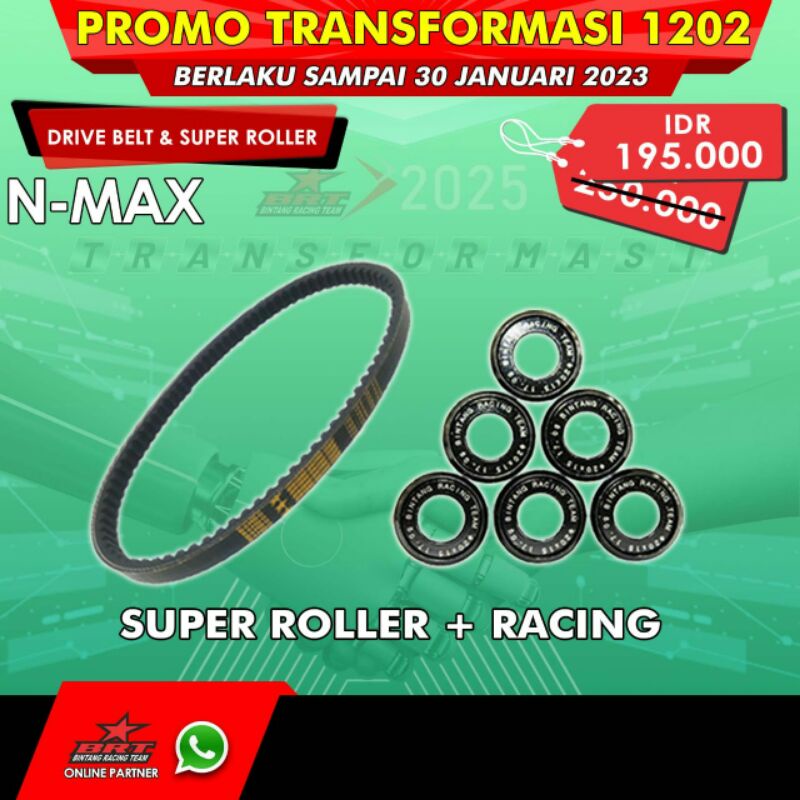 Promo Heboh - V Belt dan Super Roller BRT Yamaha Nmax