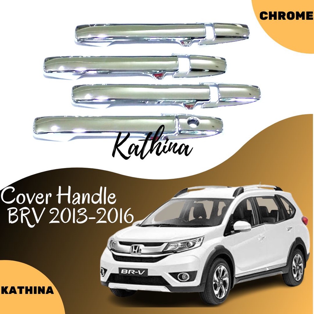 Cover Handle Pegangan Pintu Mobil Honda BRV 2013 - 2016 Chrome