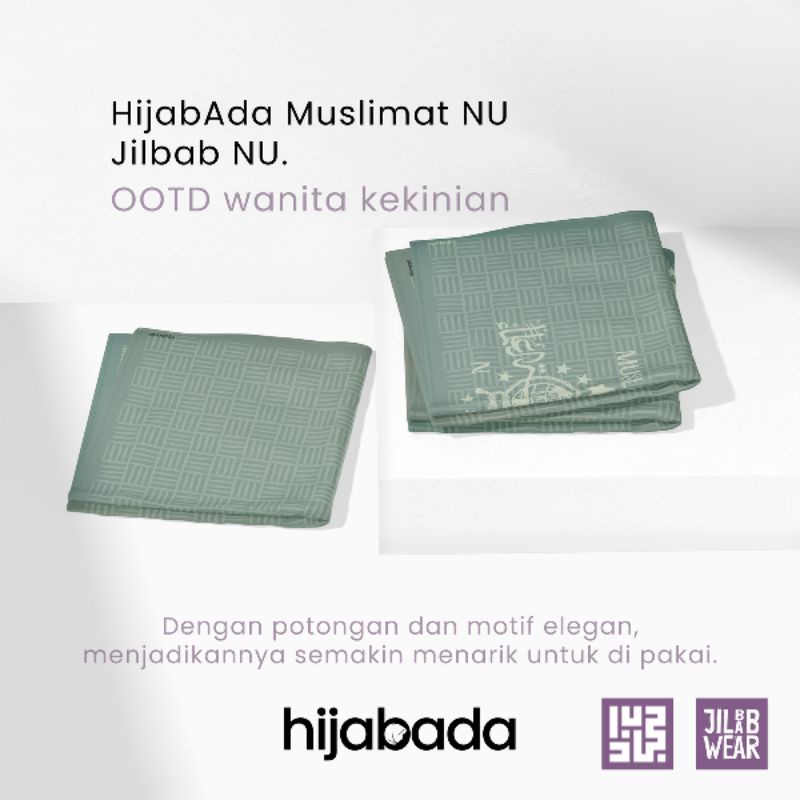 Hijabada Muslimat Nu Jilbab NU Hijab Segi Empat Voal Seragam Muslimat Nahdlatul Ulama Motif Arab Jil