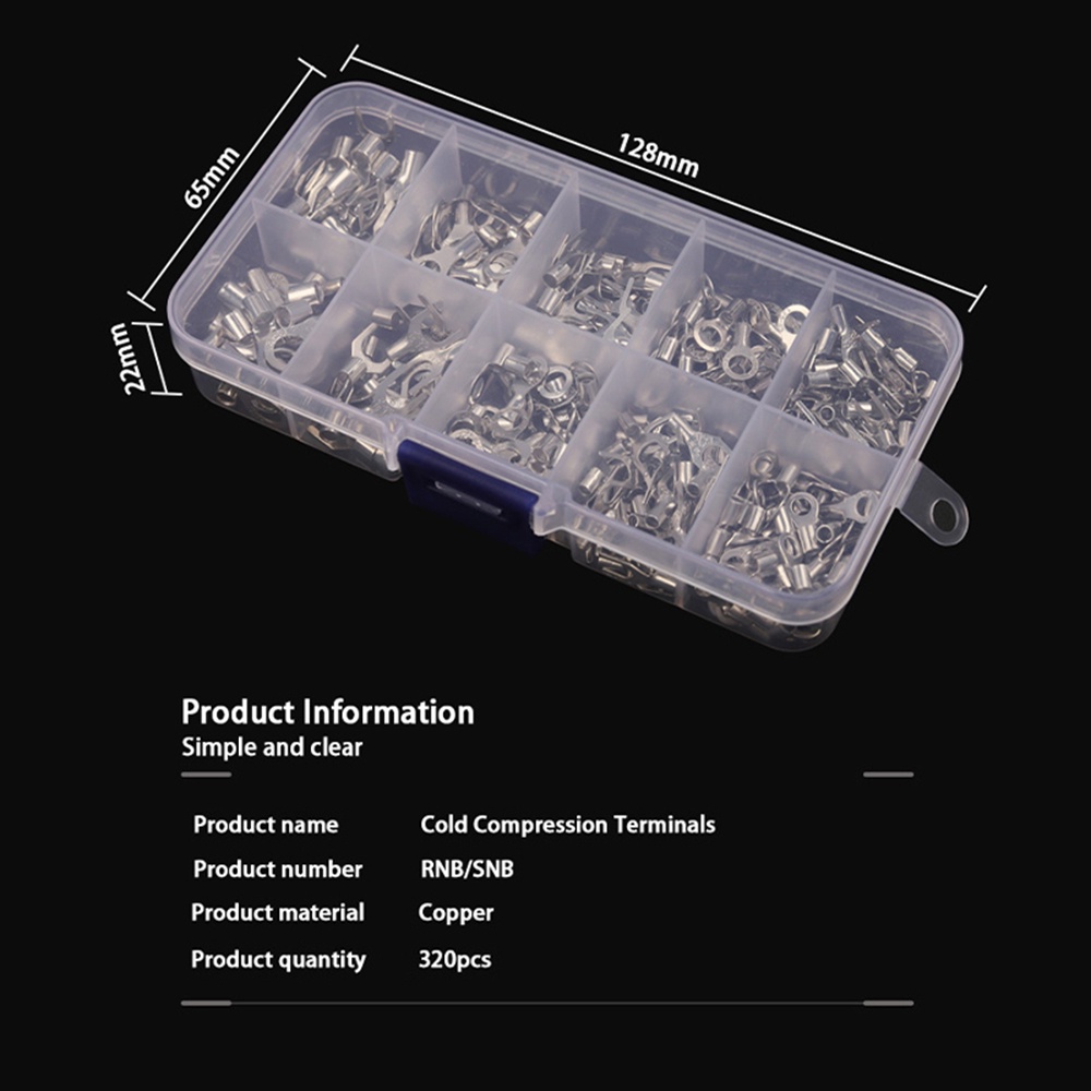 Set 320pcs Tang Crimp Skun Connector Kabel Terminal Multifungsi-SC6-26