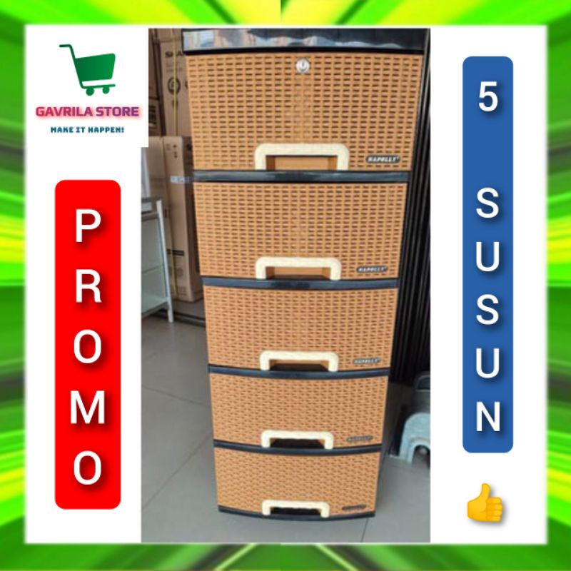 LACI SUSUN LEMARI BAJU SUSUN NAPOLLY 5 TINGKAT SUSUN