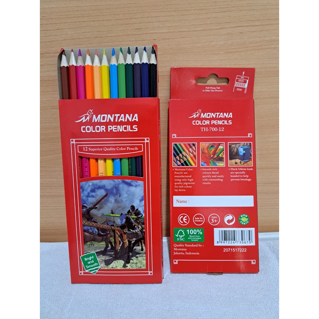 

Color Pencils / Pencil Warna Montana TH-700-12 (12 Warna)
