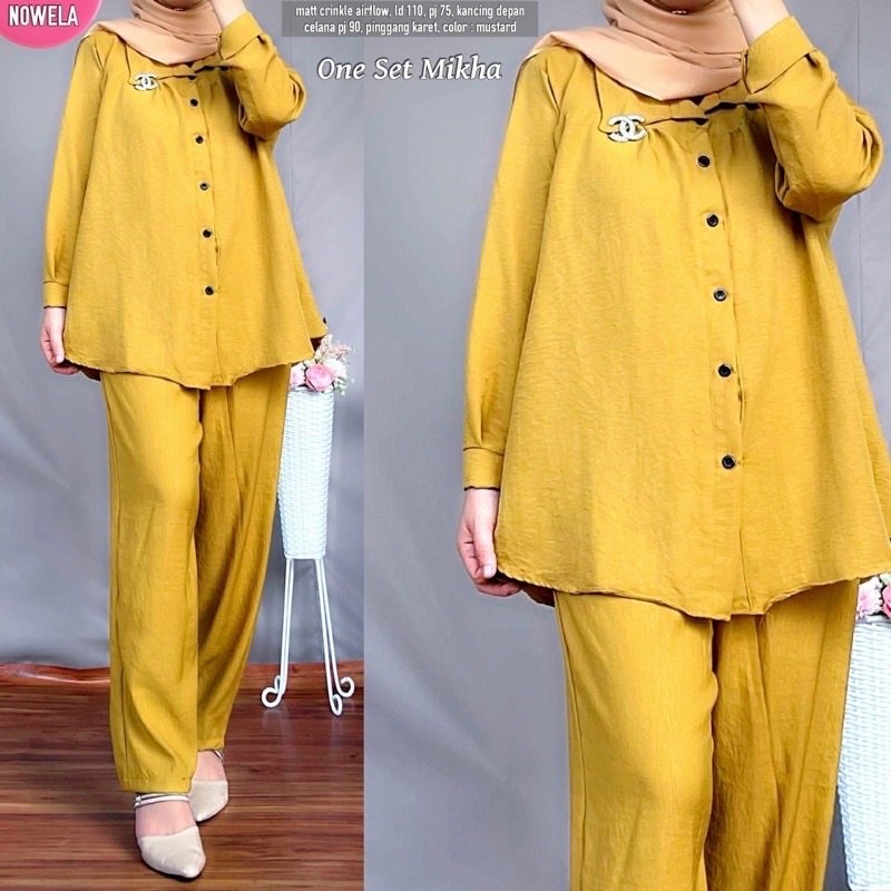 Setcel Crinkle murah / Setcel murah premium / setelan murah / setelan crinkle / setcel busuy-Lemon