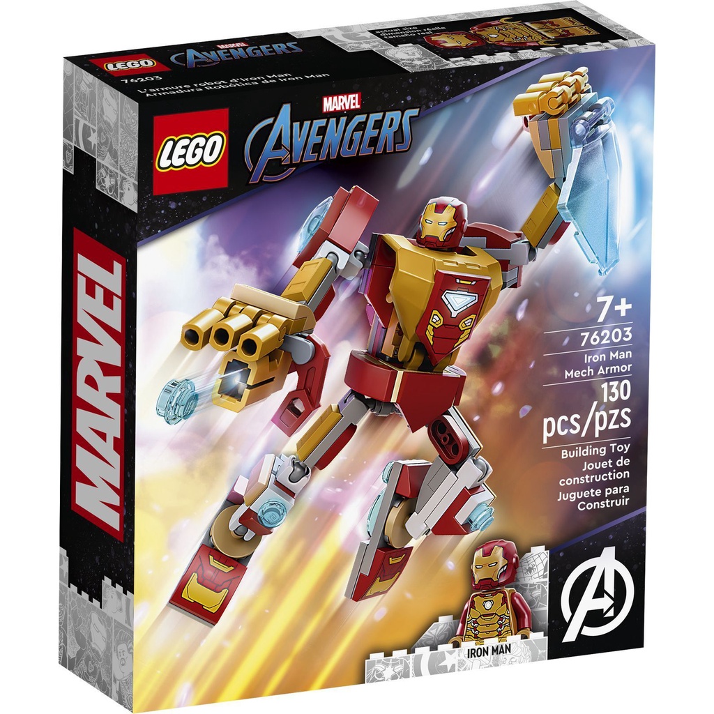 LEGO Marvel Superheroes - 76203 Iron Man Mech Armour Set Robot Armor Original Brick Avengers Action 