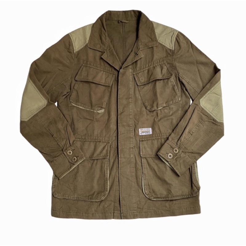 Covernat Military Tropical Jungle Fatigue Slant Pocket Rip Stop Shirt .
