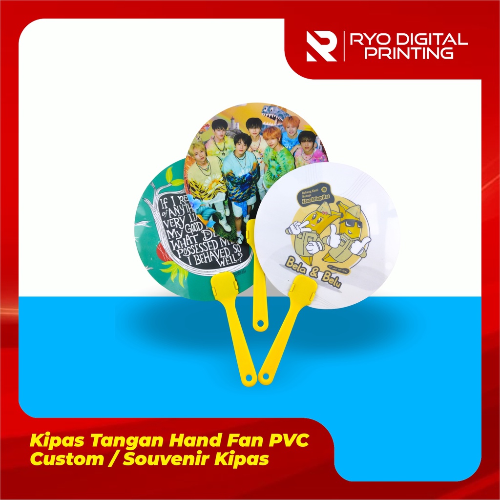 Kipas Tangan Hand Fan PVC Custom / Souvenir Kipas