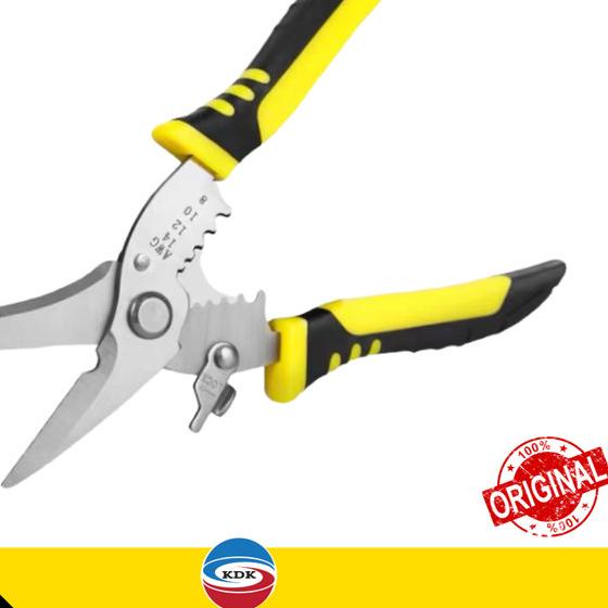 TANG POTONG KUPAS KABEL KDK MULTIFUNGSI 7" LANCIP