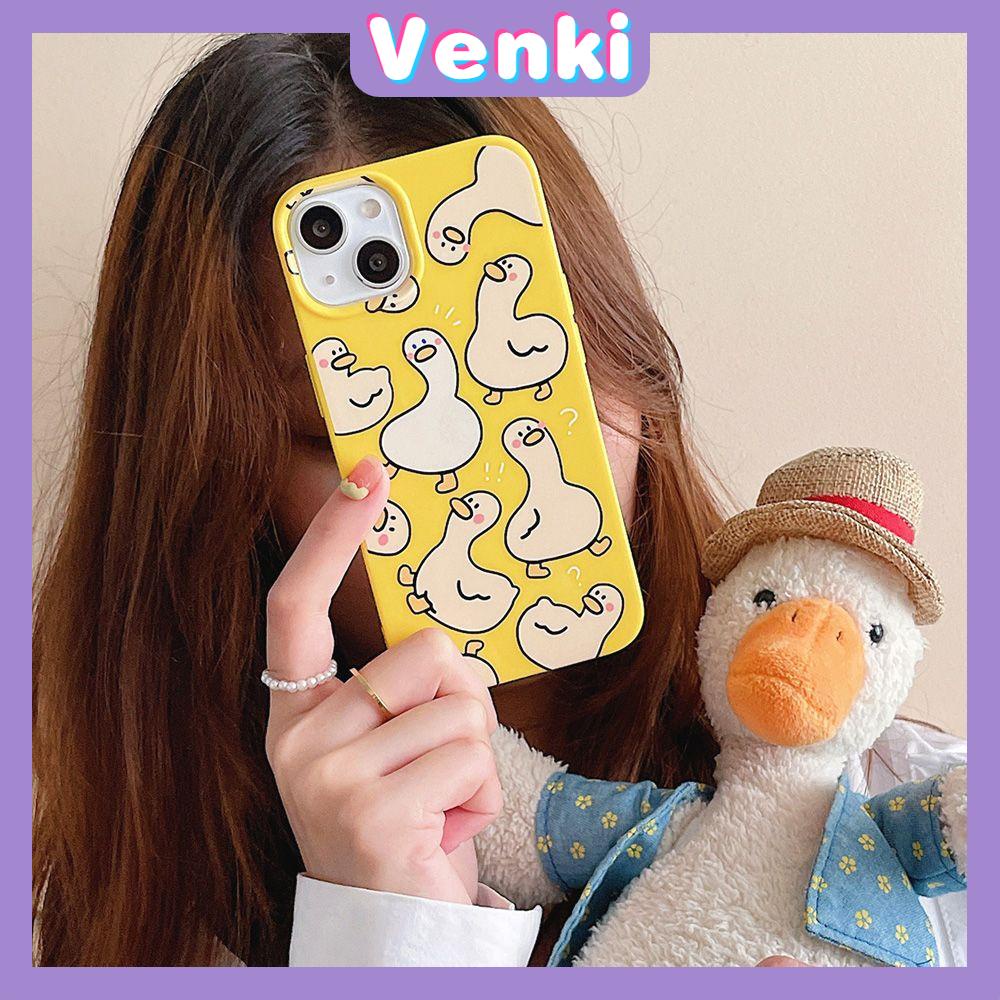 Case iPhone 14 Pro Max TPU Soft Case Cartoon Cute Duck Glossy Yellow Candy Case Camera Protection Shockproof For iPhone 14 13 12 11 Plus Pro Max 7 Plus X XR