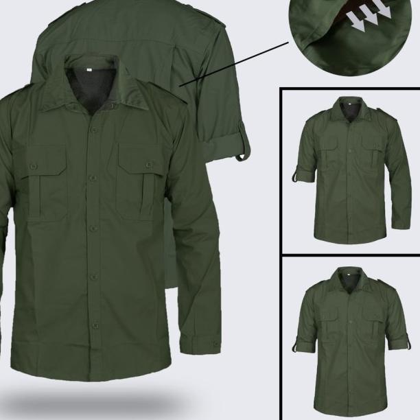 KEMEJA PDL LAPANGAN OUTDOR KEMEJA KERJA LENGAN PANJANG - Abu-abu, S