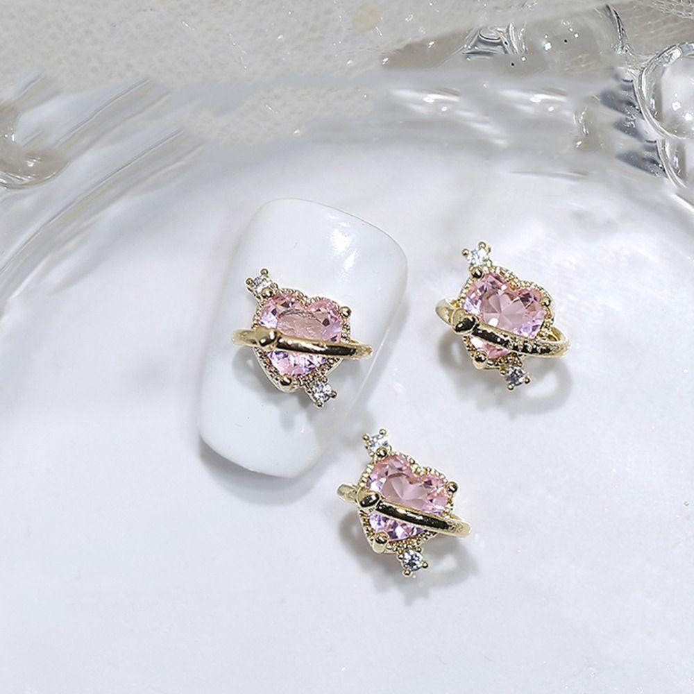 Augustina Nail Art Dekorasi Cinta Es Bulan Pesona Kuku Hiasan Natal Zirkon Aksesoris Kuku Berlian Imitasi Kuku