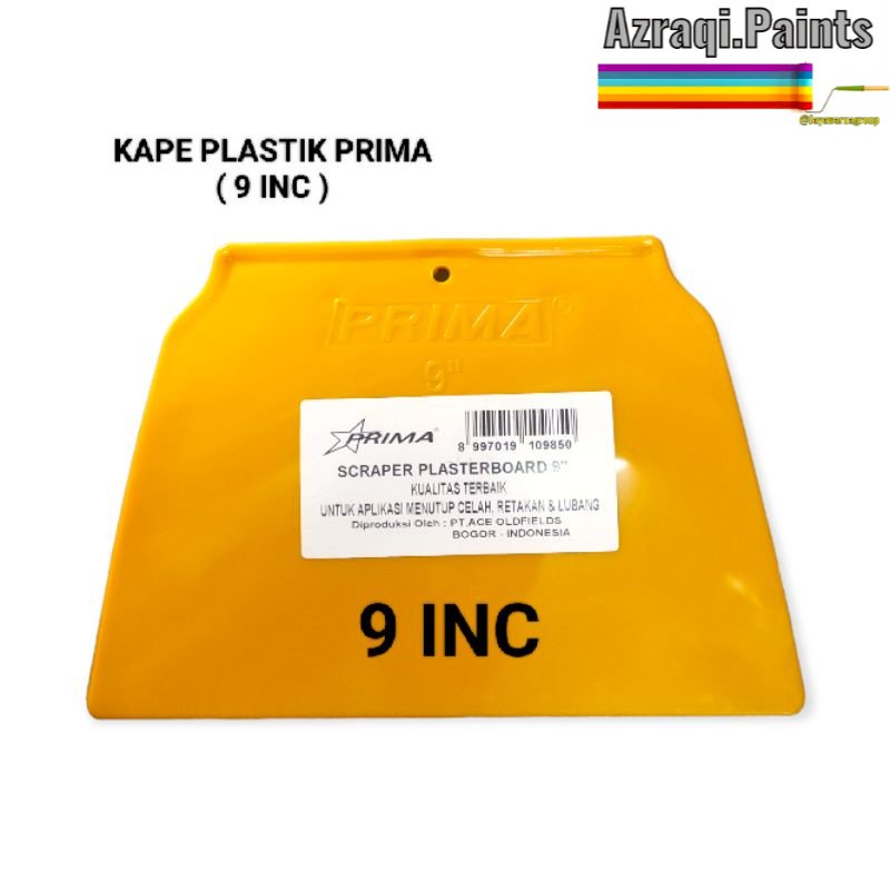 KAPE PLASTIK PVC ( 9 INC / 23 CM ) SKRAP SCRAP SEKRAP PRIMA KUNING