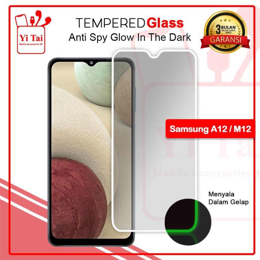 TEMPERED GLASS SPY GLOW IN THE DARK YI TAI - SAMSUNG A12/M12 - GA