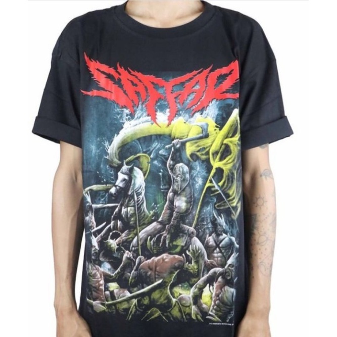 tshirt kaos band saffar singa berkobar ori hadeath