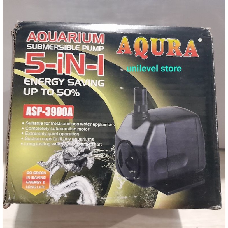mesin pompa celup kolam air ikan air terjun Aqura asp 3900 tenaga kencang original awet harga termur