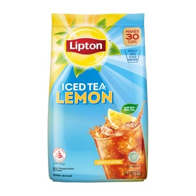 Teh Bubuk Lychee leci lechi lemon peach flavor powder Lipton iced ice tea 510 Gram 51gr (pack)