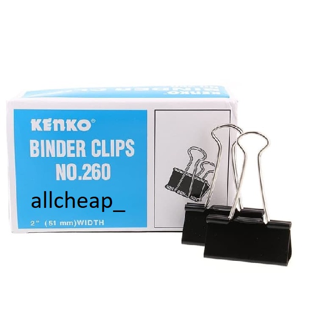 BINDER CLIPS 260 PENJEPIT KERTAS NOTA BUKU 2INCH 51MM JOYKO KENKO