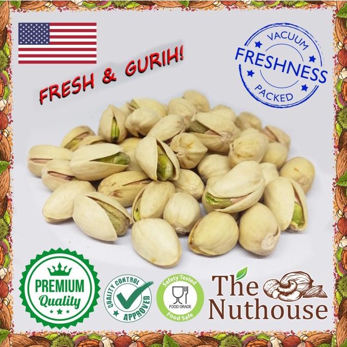 

1kg Pistachio Roasted Salted in Shell 21-25 US Extra no.1 Kacang