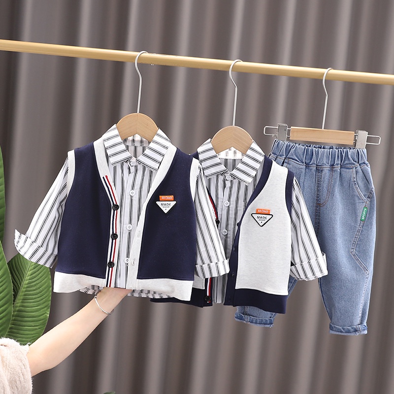 Kemeja Anak Laki Laki Import Kemeja Anak Cowok Import Cardigan Fashion Korea Import Atasan Lengan Pa