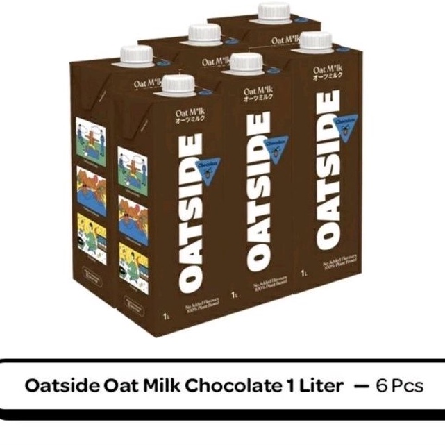 

Oatside 1dus 1 karton isi 6btl 6L chocolate oatmilk coklat susu gandum barista