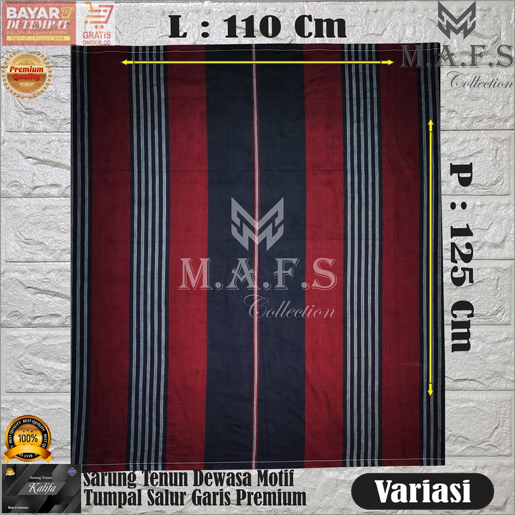 SARUNG DEWASA MOTIF POLOS TUMPAL SALUR &amp; TUMPAL SONGKET KALIFA PREMIUM