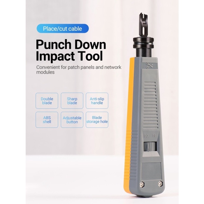 Punch Down Impact Tool Vention Modular Jack RJ45 Network Panel KECH0