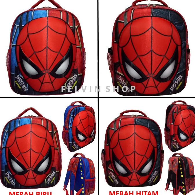 Tas Anak SD Kepala Spiderman