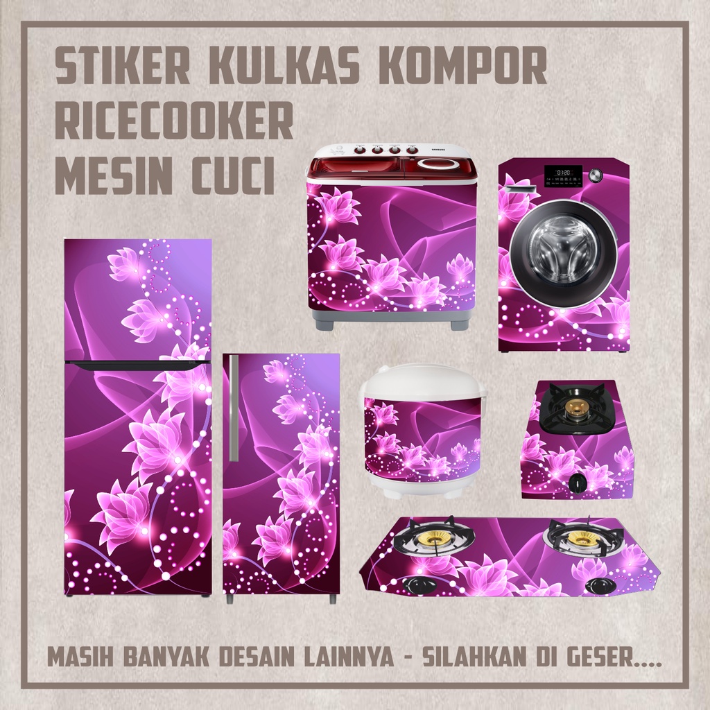 Stiker Kulkas Kompor 1 2 pintu Mata Ricecooker Mesin CuCi